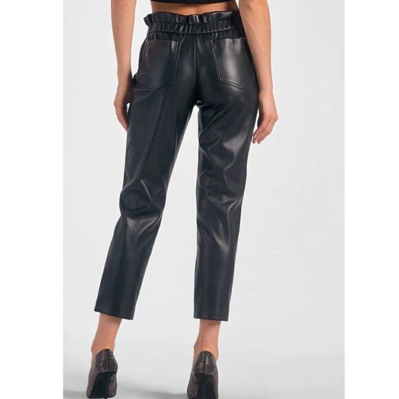 Elan Black Ruffle Elastic Waistband Pants // Fenton Jogger // Size Med // BNWT - Picture 2 of 13